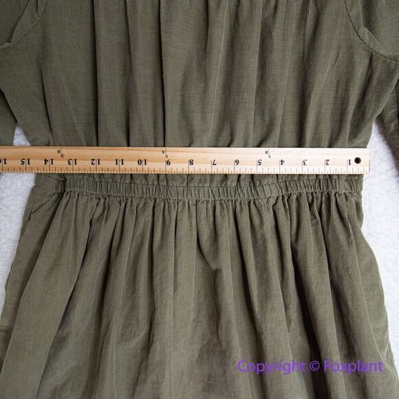 New! Madewell Embroidered Corduroy Square-Neck Mini Dress,‎ size M - Picture 9 of 16